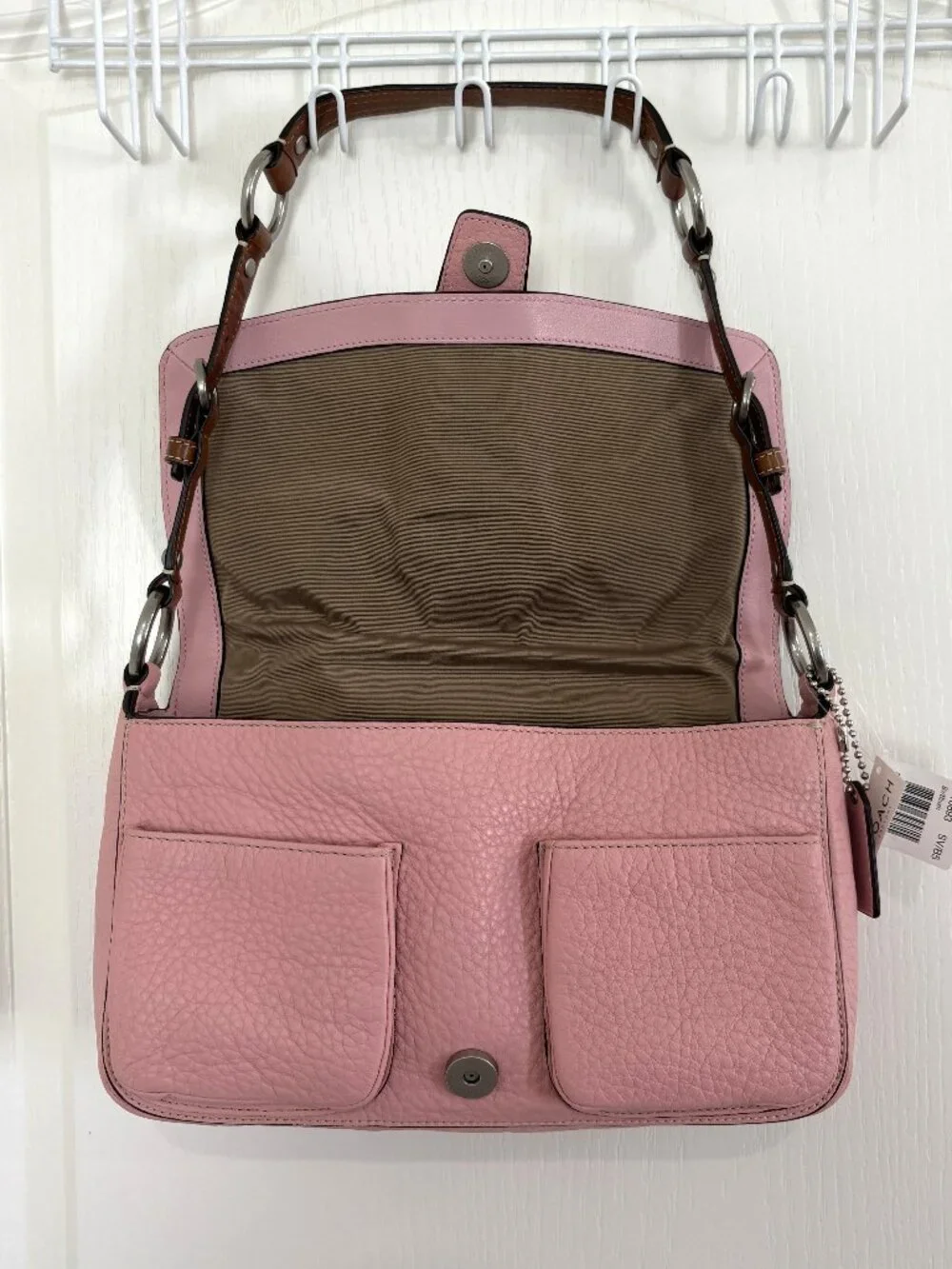 Coach Chelsea Field Bag Pebbled Leather Shoulder Handbag 10893 Blush Pink NEW